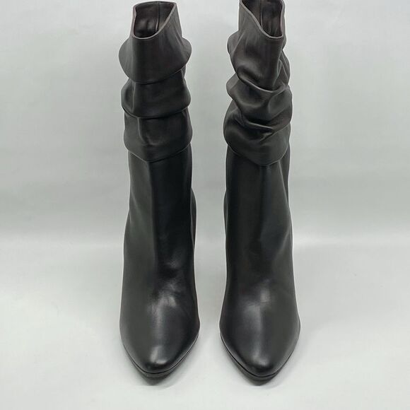 Manolo Blahnik Calasso 90MM Ruched Leather Boots size 38.5 - Picture 7 of 16